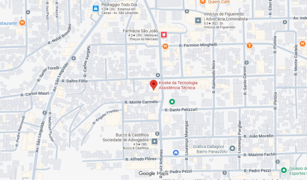 Mapa do Endereço Kioske da Tecnologia